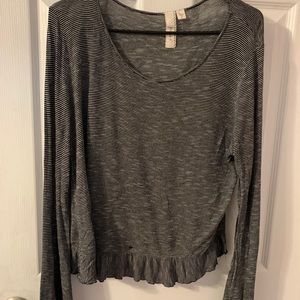 striped long sleeve top
